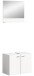 Waschbeckenunterschrank >Boston< in Weiß - 57x44x33cm (BxHxT)