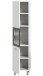 Hochschrank >Boston< in Weiß - 30x125x29cm (BxHxT)