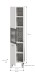Hochschrank >Boston< in Weiß - 30x125x29cm (BxHxT)