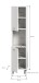 Hochschrank >Boston< in Weiß - 30x125x29cm (BxHxT)