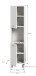 Hochschrank >Boston< in Weiß - 30x125x29cm (BxHxT)