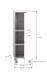 Hochschrank >Boston< in Weiß - 30x80x29cm (BxHxT)