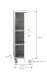 Hochschrank >Boston< in Weiß - 30x80x29cm (BxHxT)