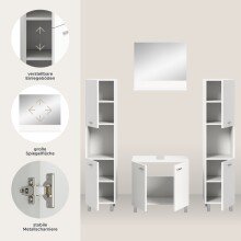 Badezimmer-Set >Boston< in Weiß - 137x186x33cm (BxHxT)