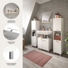 Badezimmer-Set >Boston< in Weiß - 137x186x33cm (BxHxT)