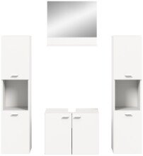 Badezimmer-Set >Boston< in Weiß - 137x186x33cm (BxHxT)