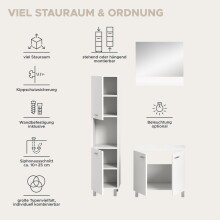 Badezimmer-Set >Boston< in Weiß - 102x186x33cm (BxHxT)