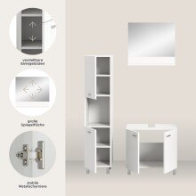 Badezimmer-Set >Boston< in Weiß - 102x186x33cm (BxHxT)