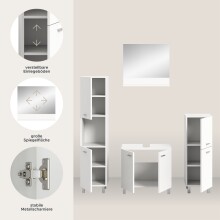 Badezimmer-Set >Boston< in Weiß - 137x186x33cm (BxHxT)