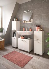 Badezimmer-Set >Boston< in Weiß - 137x186x33cm (BxHxT)