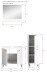 Badezimmer-Set >Boston< in Weiß - 102x186x33cm (BxHxT)