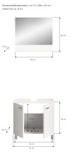 Badezimmer-Set >Boston< in Weiß - 57x186x33cm (BxHxT)