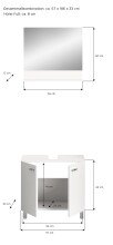 Badezimmer-Set >Boston< in Weiß - 57x186x33cm (BxHxT)