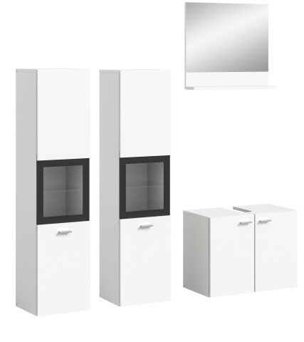 Badezimmer-Set >Boston< in Weiß - 137x186x33cm (BxHxT)