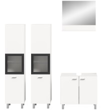 Badezimmer-Set >Boston< in Weiß - 137x186x33cm (BxHxT)