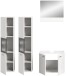 Badezimmer-Set >Boston< in Weiß - 137x186x33cm (BxHxT)