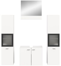 Badezimmer-Set >Boston< in Weiß - 137x186x33cm (BxHxT)