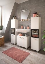 Badezimmer-Set >Boston< in Weiß - 137x186x33cm (BxHxT)