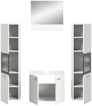 Badezimmer-Set >Boston< in Weiß - 137x186x33cm (BxHxT)