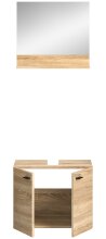 Waschbeckenunterschrank >Boston< in Eiche Sonoma - 57x44x33cm (BxHxT)