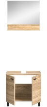 Waschbeckenunterschrank >Boston< in Eiche Sonoma - 57x44x33cm (BxHxT)