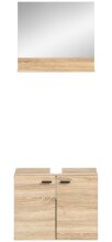 Waschbeckenunterschrank >Boston< in Eiche Sonoma - 57x44x33cm (BxHxT)