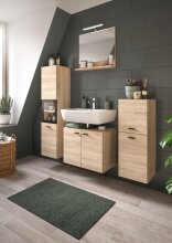 Waschbeckenunterschrank >Boston< in Eiche Sonoma - 57x44x33cm (BxHxT)