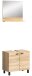 Waschbeckenunterschrank >Boston< in Eiche Sonoma - 57x44x33cm (BxHxT)
