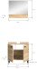 Waschbeckenunterschrank >Boston< in Eiche Sonoma - 57x44x33cm (BxHxT)