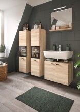 Hochschrank >Boston< in Eiche Sonoma - 30x125x29cm (BxHxT)
