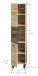 Hochschrank >Boston< in Eiche Sonoma - 30x125x29cm (BxHxT)