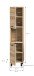 Hochschrank >Boston< in Eiche Sonoma - 30x125x29cm (BxHxT)