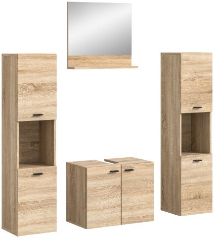 Badezimmer-Set >Boston< in Eiche Sonoma - 137x186x33cm (BxHxT)