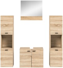 Badezimmer-Set >Boston< in Eiche Sonoma - 137x186x33cm (BxHxT)