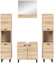 Badezimmer-Set >Boston< in Eiche Sonoma - 137x186x33cm (BxHxT)