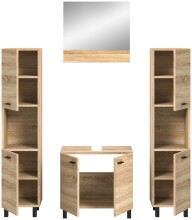 Badezimmer-Set >Boston< in Eiche Sonoma - 137x186x33cm (BxHxT)