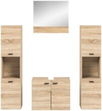 Badezimmer-Set >Boston< in Eiche Sonoma - 137x186x33cm (BxHxT)