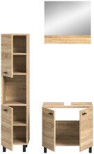 Badezimmer-Set >Boston< in Eiche Sonoma - 102x186x33cm (BxHxT)