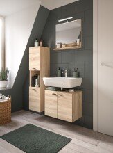 Badezimmer-Set >Boston< in Eiche Sonoma - 102x186x33cm (BxHxT)
