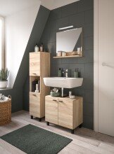Badezimmer-Set >Boston< in Eiche Sonoma - 102x186x33cm (BxHxT)