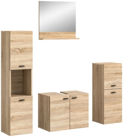 Badezimmer-Set >Boston< in Eiche Sonoma - 137x186x33cm (BxHxT)