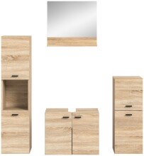Badezimmer-Set >Boston< in Eiche Sonoma - 137x186x33cm (BxHxT)
