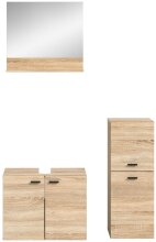 Badezimmer-Set >Boston< in Eiche Sonoma - 102x186x33cm (BxHxT)