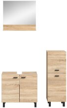 Badezimmer-Set >Boston< in Eiche Sonoma - 102x186x33cm (BxHxT)