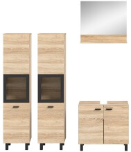 Badezimmer-Set >Boston< in Eiche Sonoma - 137x186x33cm (BxHxT)