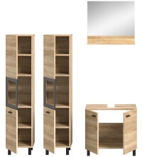 Badezimmer-Set >Boston< in Eiche Sonoma - 137x186x33cm (BxHxT)