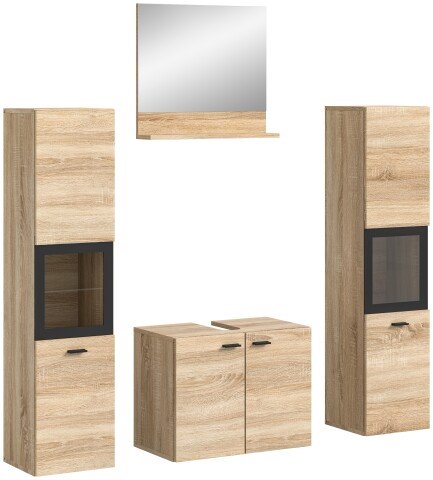 Badezimmer-Set >Boston< in Eiche Sonoma - 137x186x33cm (BxHxT)
