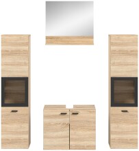Badezimmer-Set >Boston< in Eiche Sonoma - 137x186x33cm (BxHxT)