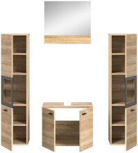 Badezimmer-Set >Boston< in Eiche Sonoma - 137x186x33cm (BxHxT)