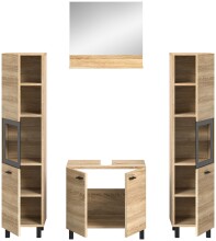 Badezimmer-Set >Boston< in Eiche Sonoma - 137x186x33cm (BxHxT)